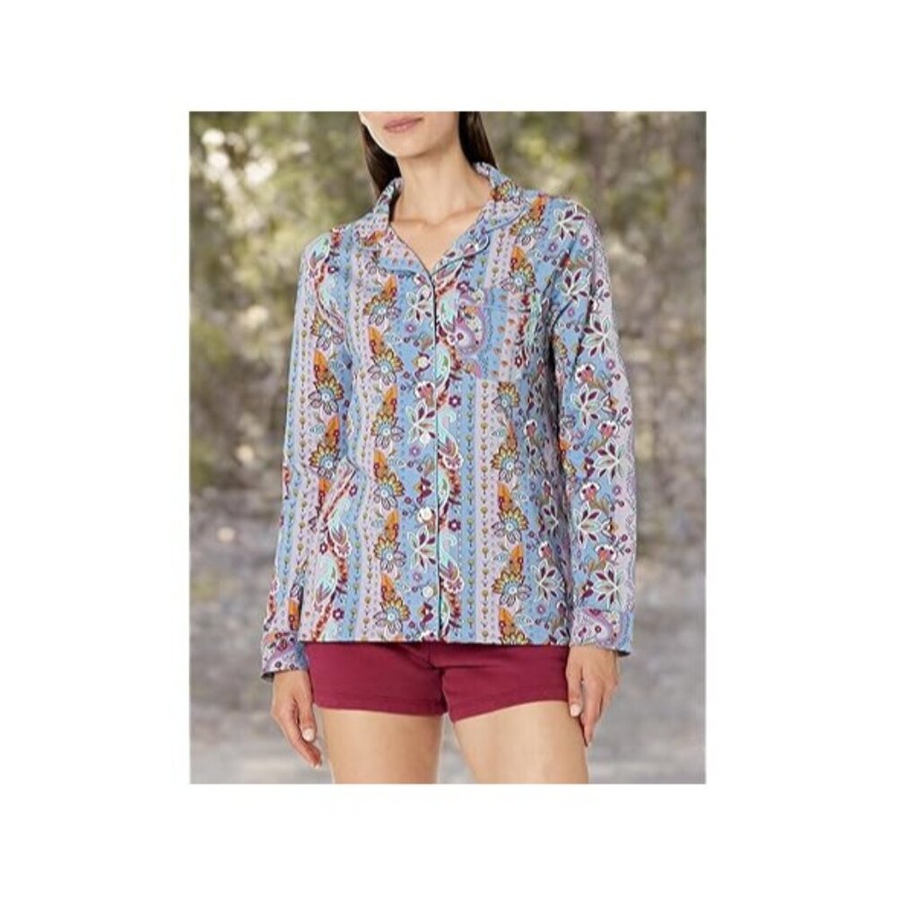 Vera Bradley Womens Shirt Provence Paisley Stripes Size:L NWT - Picture 3 of 4